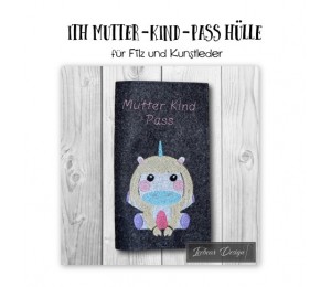 Stickdatei - ITH Muki Mutter Kind Pass Hülle Blanko Mutterpass Ö